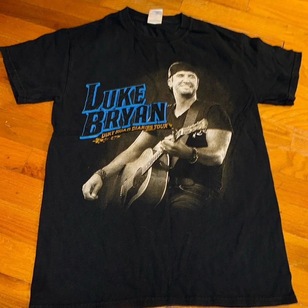 2013 Luke Bryan Concert T Shirt Mens Size S DIRT ROAD DIARIES Tour Country Music